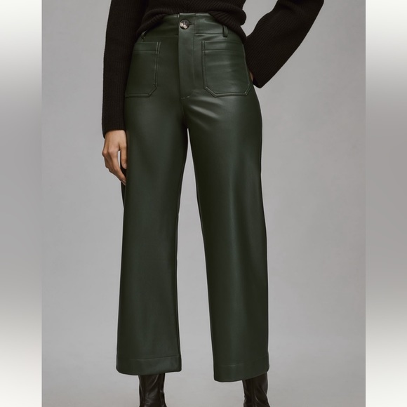 The Colette Cropped Wide-Leg Faux Leather
Pants by Maeve NWT Size 25 - Picture 4 of 6